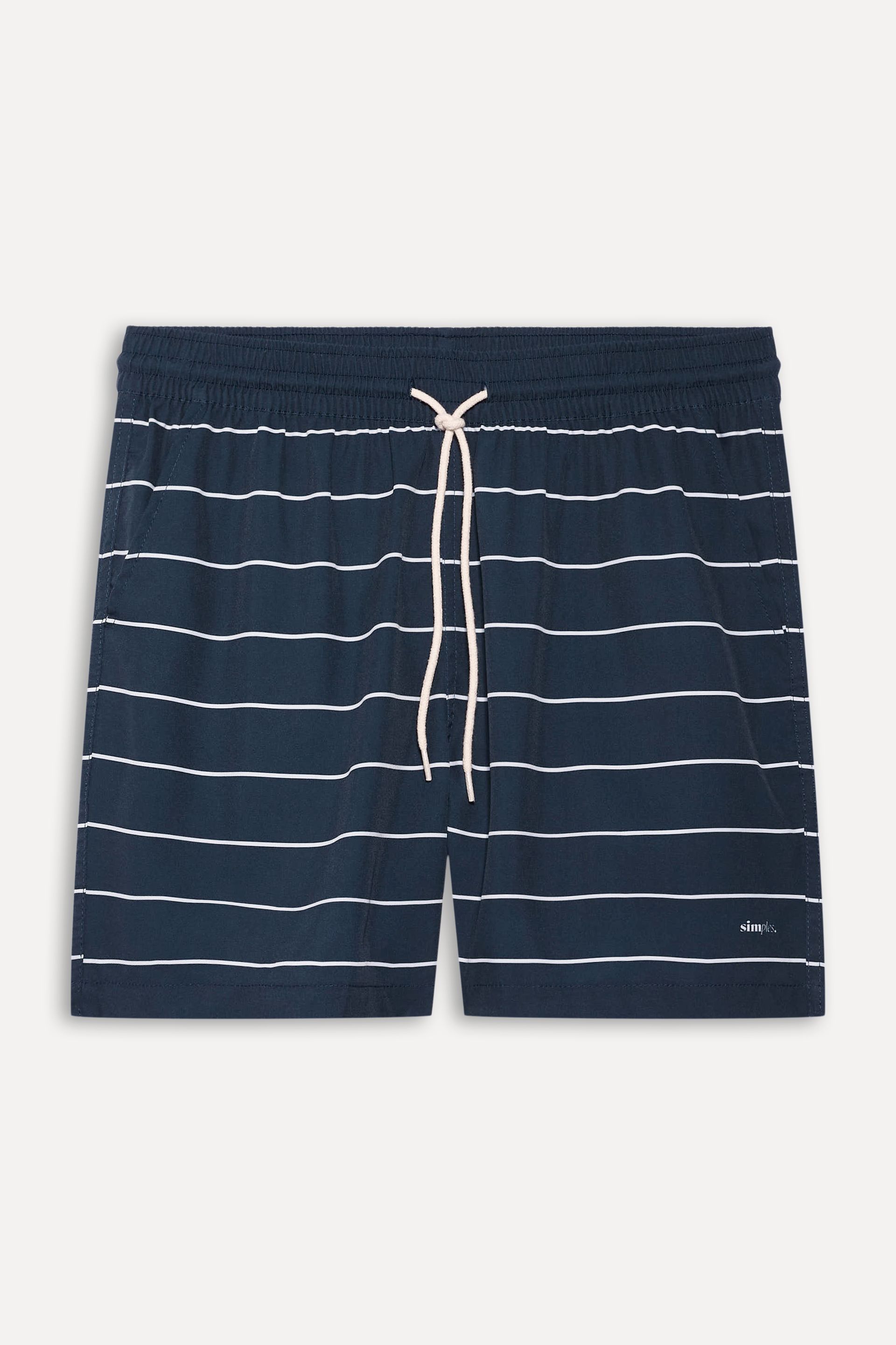 Short Praia Listrada Masculino Fine com Elástico