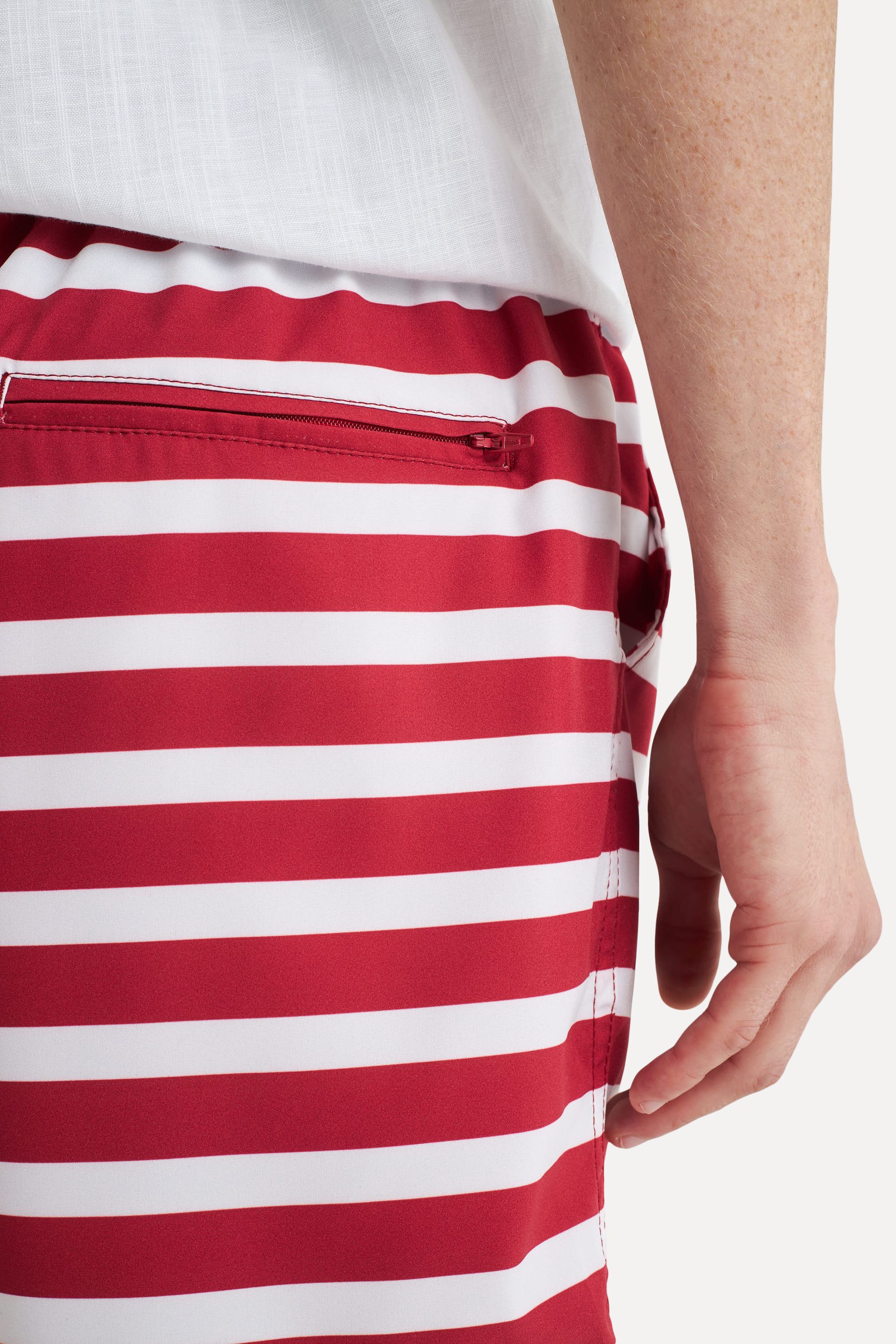 Short Praia Listrada Masculino Navy com Elástico