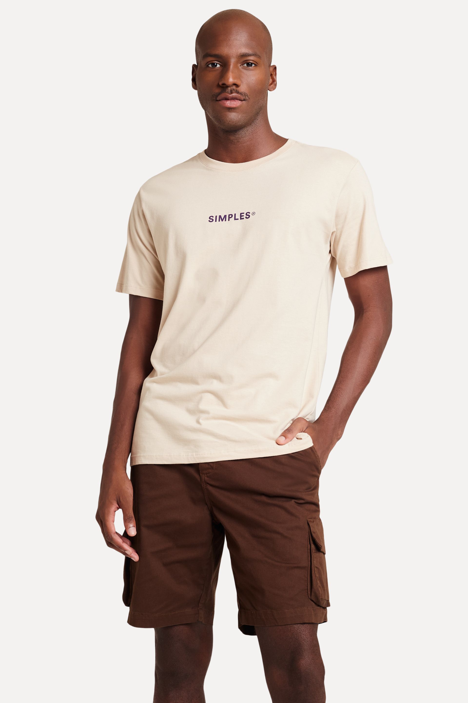 Bermuda Cargo Masculina de Sarja com Elastano