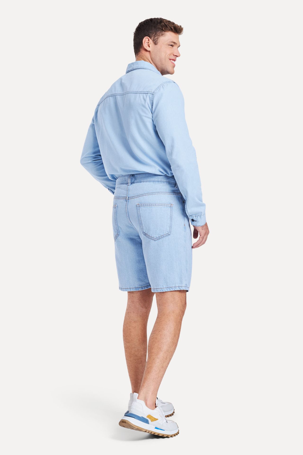 Bermuda Jeans Masculina Simples