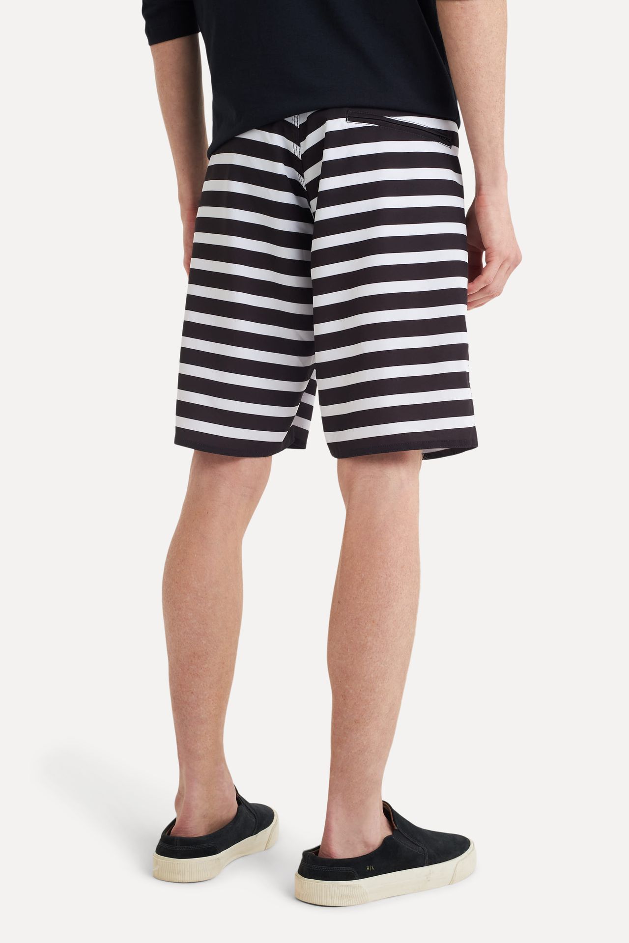Bermuda Praia Listrada Masculina Navy com Cadarço