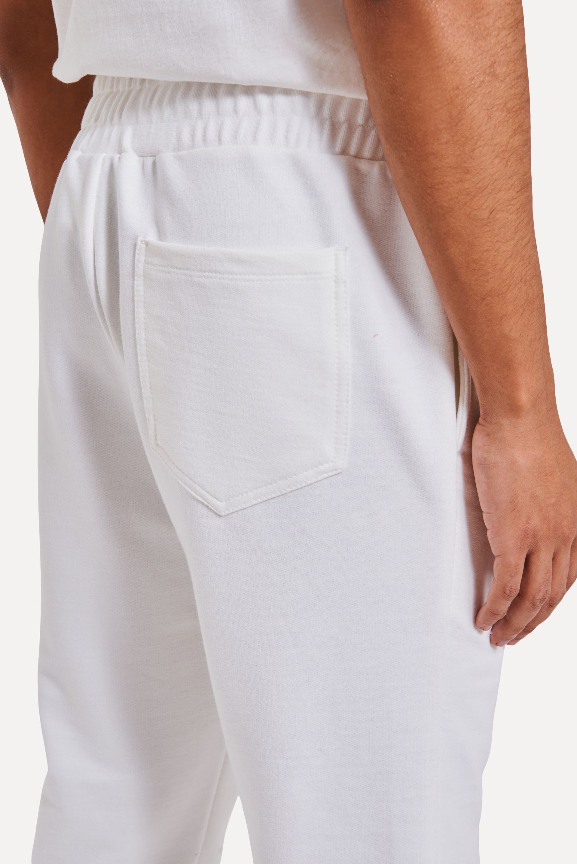Calça Básica Moletom Masculina Simples com Punho