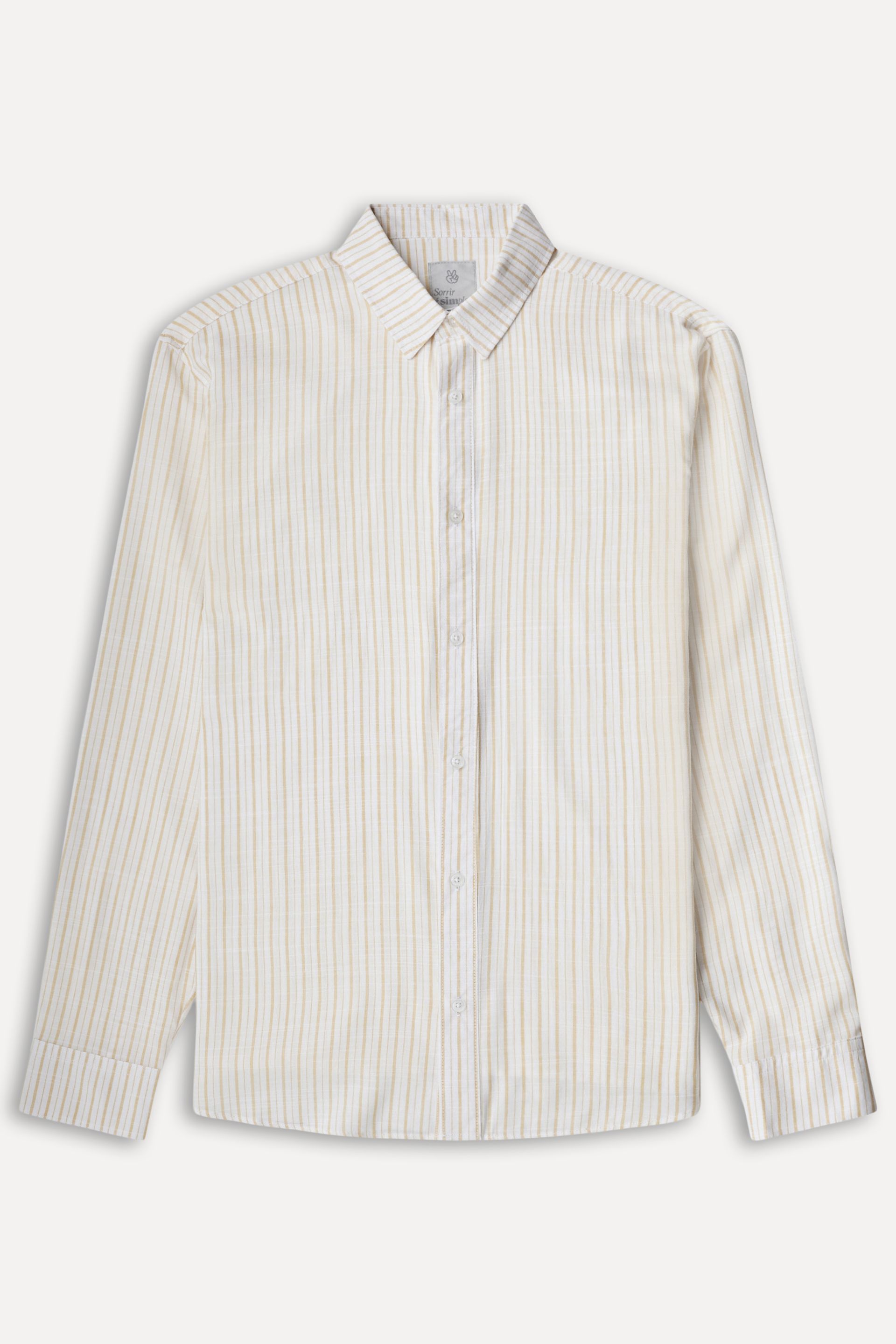 Camisa Listrada Masculina Leve Manga Longa