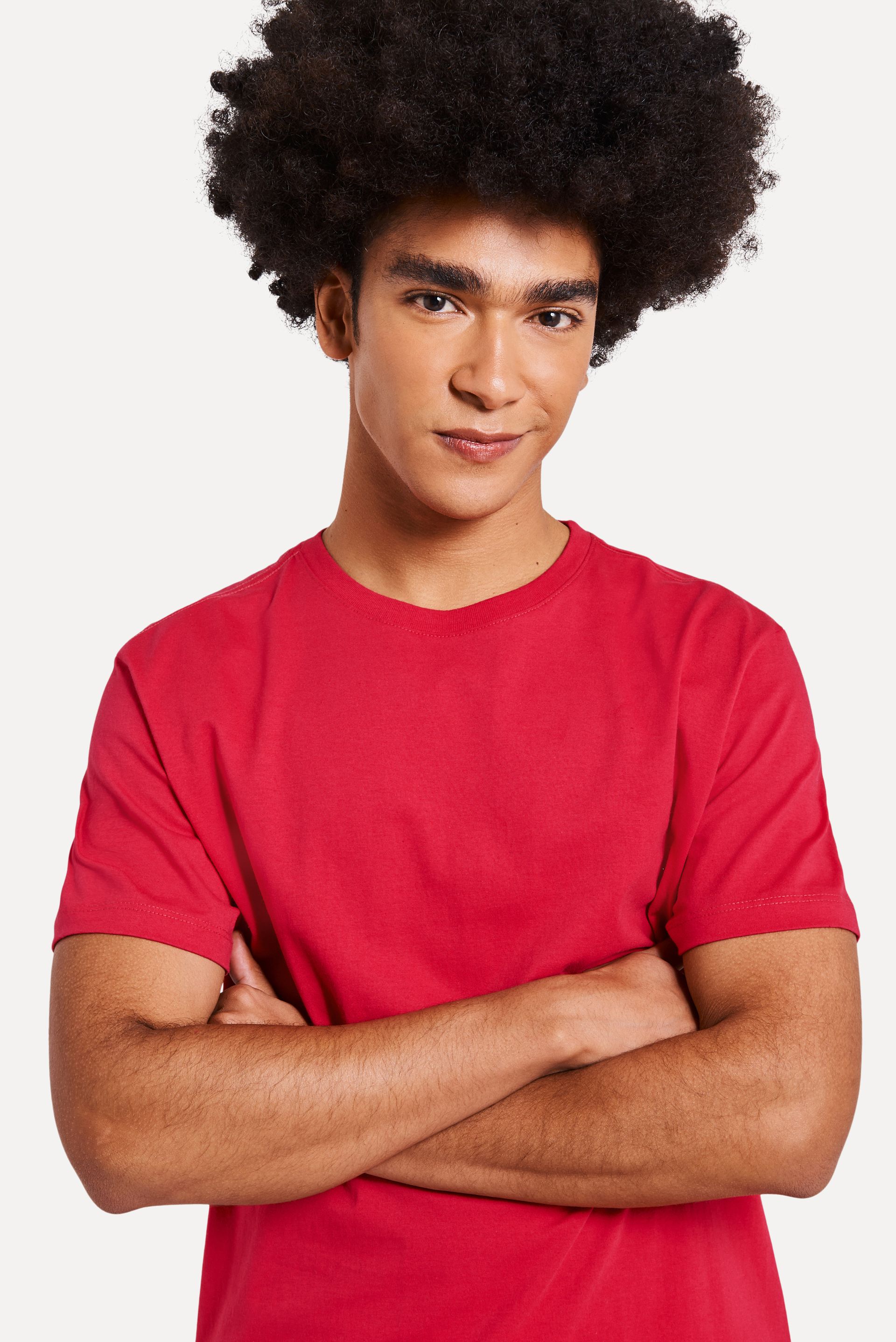 Camiseta Básica Masculina Casual Manga Curta