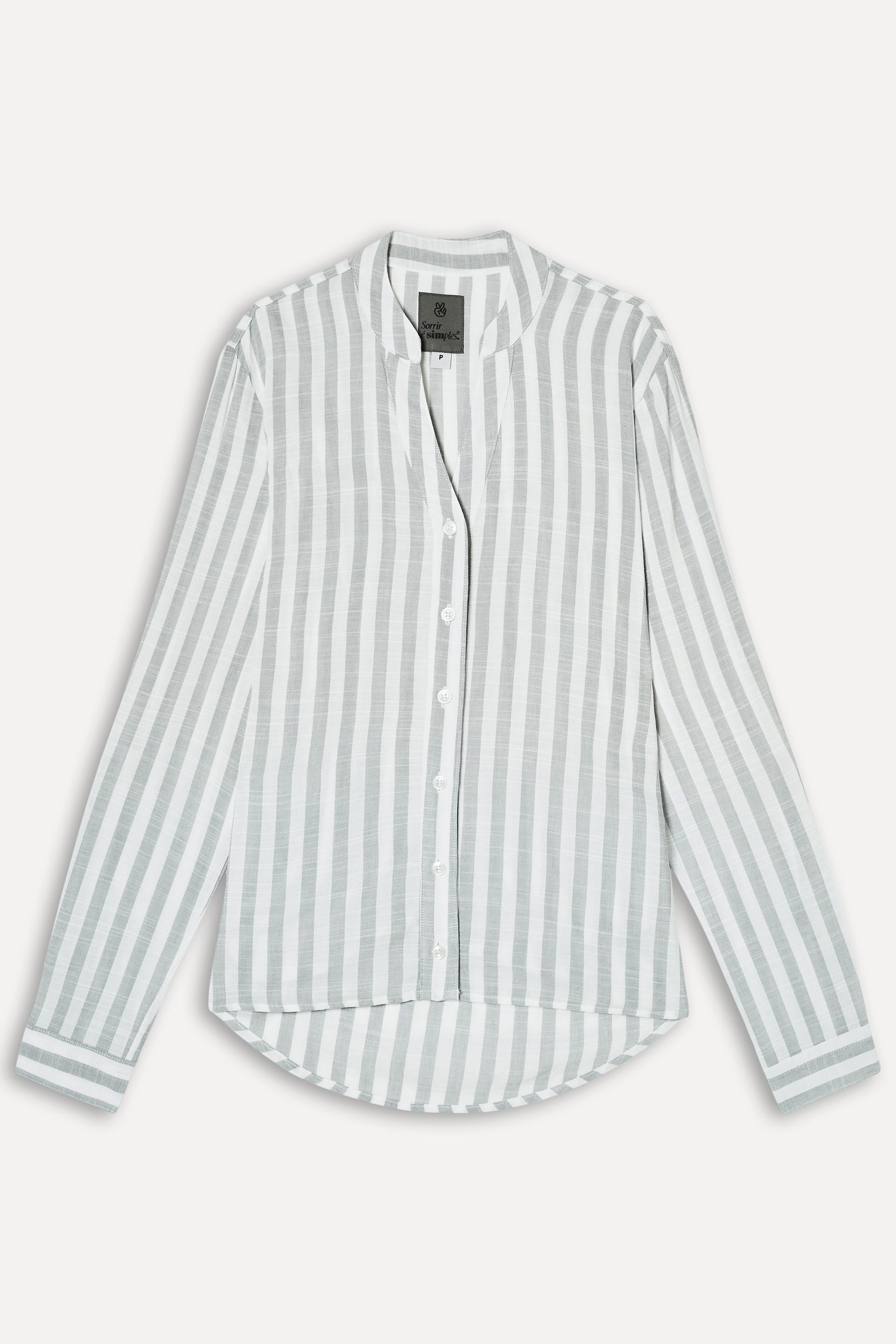 Blusa Bata Listrada Feminina Leve