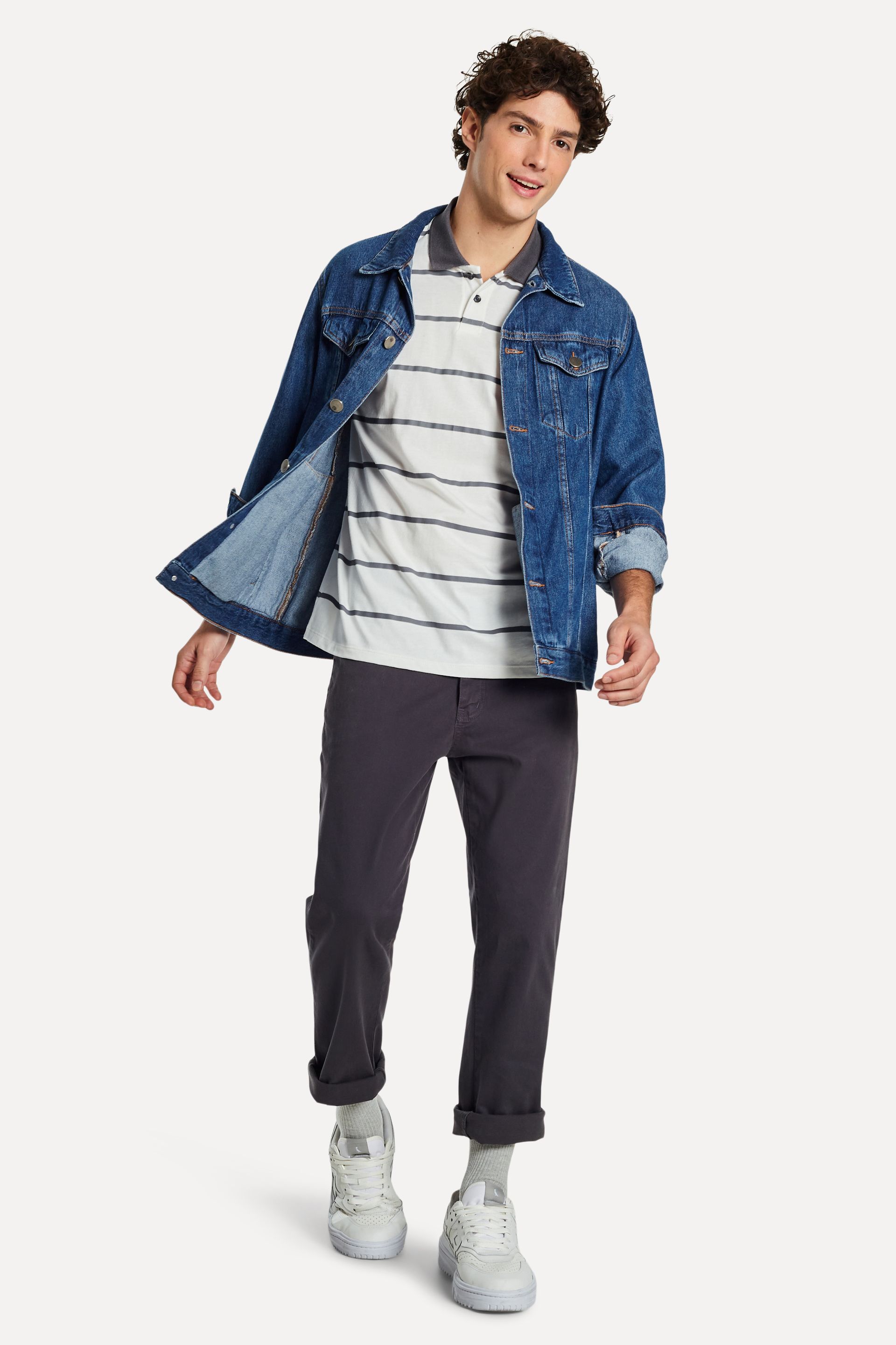 Polo Listrada Masculina